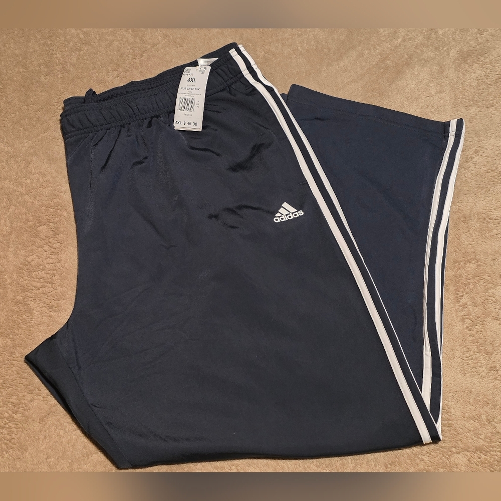 BNWT Mens Adidas Track Pants Size 4XL  H48429 Navy Blue